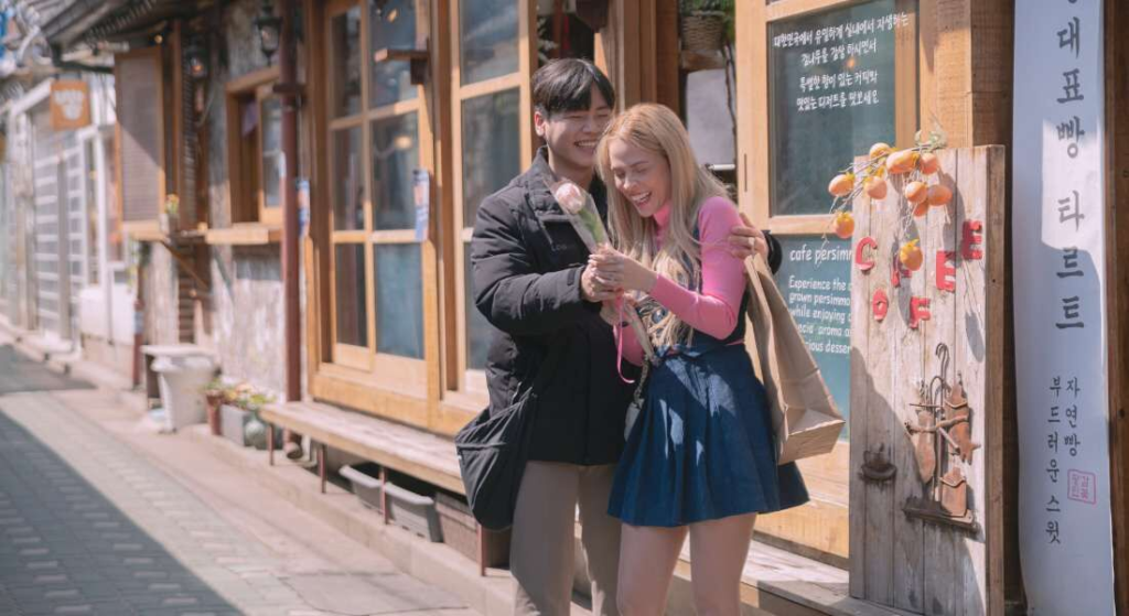 Momento emocional entre casal do reality Meu Namorado Coreano da Netflix